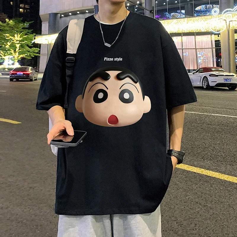 Men's Heavyweight Cotton Cartoon Tee Loose