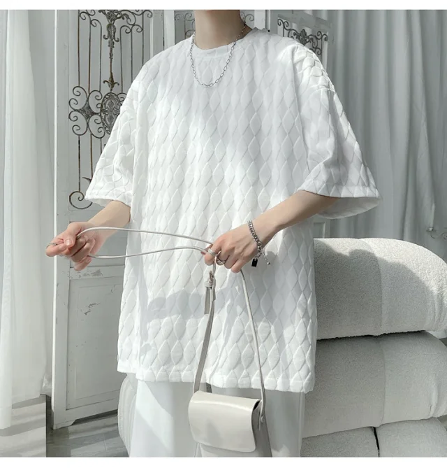 Men's Cooling Silk Jacquard Stretch Tee Detail