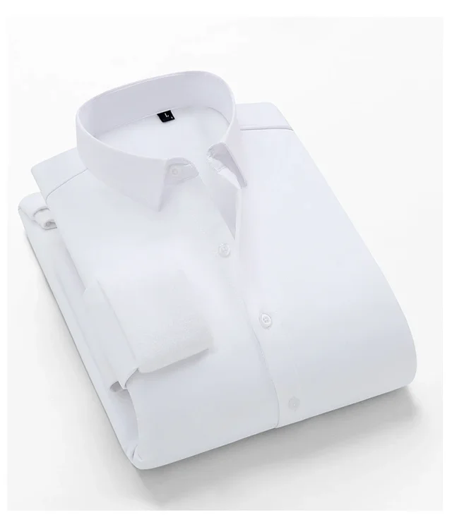 2025 Korean Men's Fleece-Lined Long-Sleeve Shirt Detail