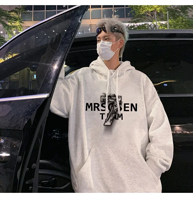 Men's Cotton Oversized Hoodie HK Style Detail