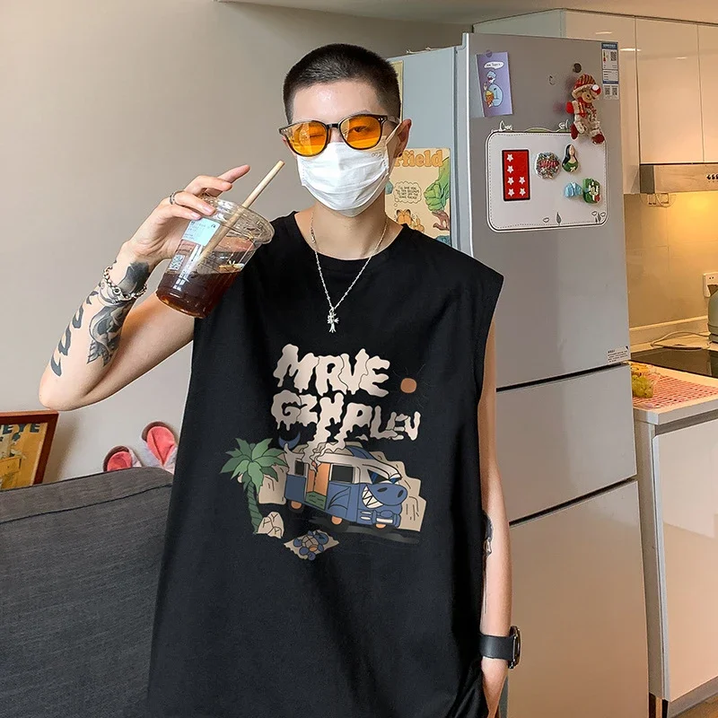 Men's Printed Loose Tank Top