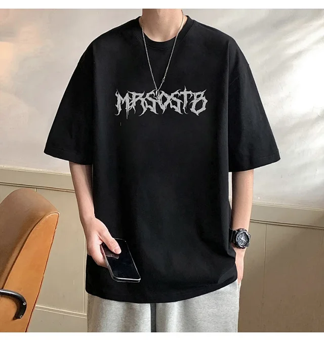 Oversized Retro Heavyweight Cotton Men's Tee Detail