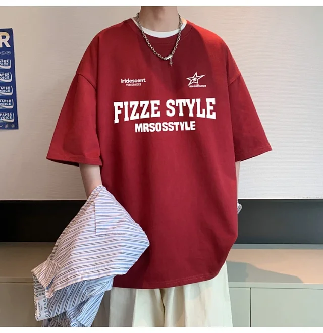 Summer 2025 Men's Cotton Oversized T-shirt Detail