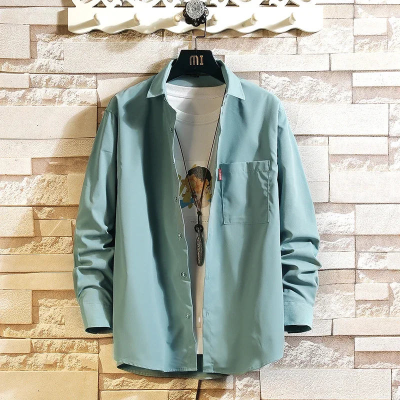 Men's Plus Size Preppy Autumn Shirt