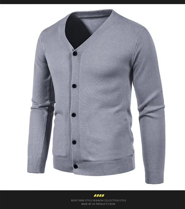 23 Fall Men's Knit Cardigan Detail