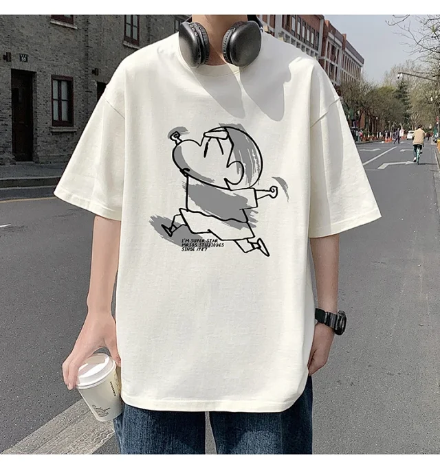 Men's HK Style Oversize Cotton Tee Detail