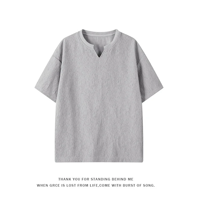 CleanFit Men's Plus Size Quick-Dry V-Neck