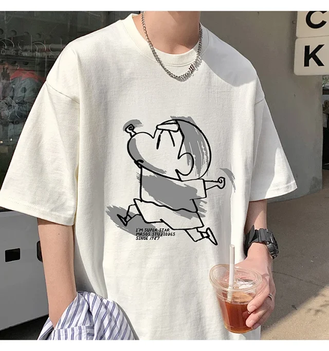 Men's HK Style Oversize Cotton Tee Detail