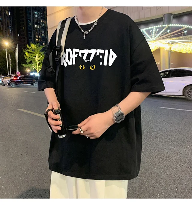 INS Men's Oversized Heavyweight Cotton Tee Detail