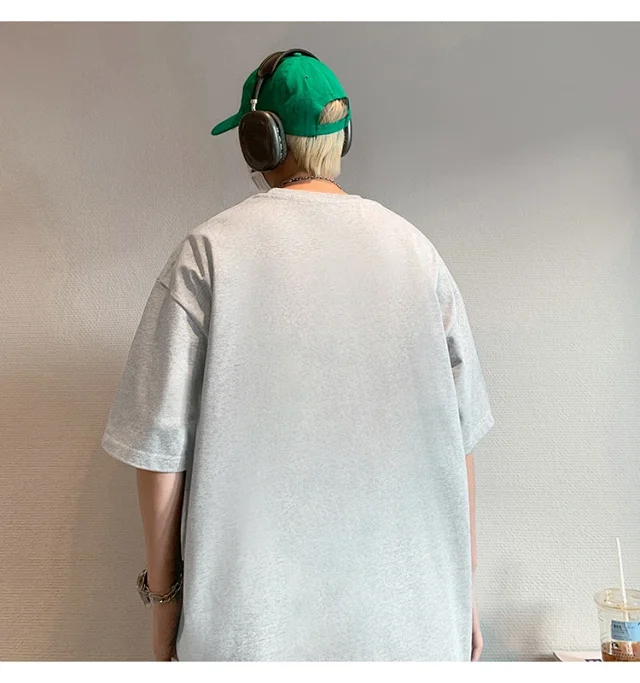 2025 Men's Summer Cotton Oversized Tee Detail
