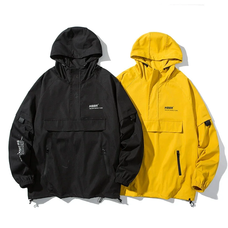 Men's Trendy Lightweight Half-Zip Hooded Jacket