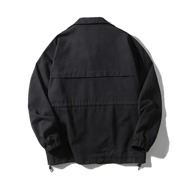 Men's Retro Patchwork Denim Baseball Jacket Detail