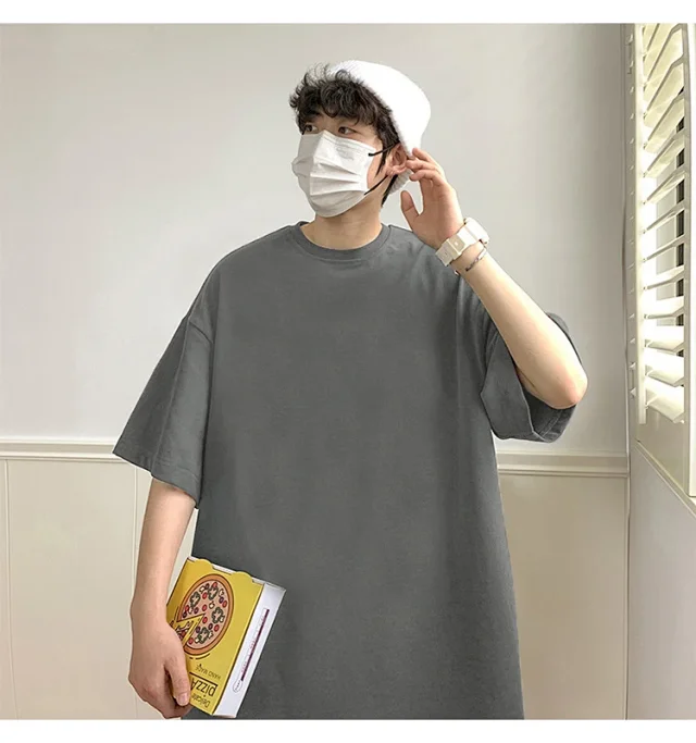 Men's Heavyweight Cotton Summer T-Shirt Two-Pack Detail
