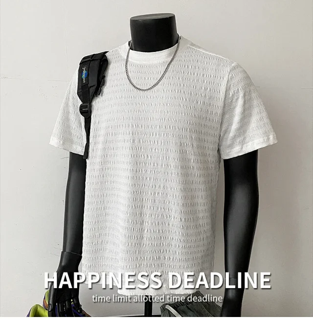 Men's Summer Jacquard Clean Fit Tee Detail
