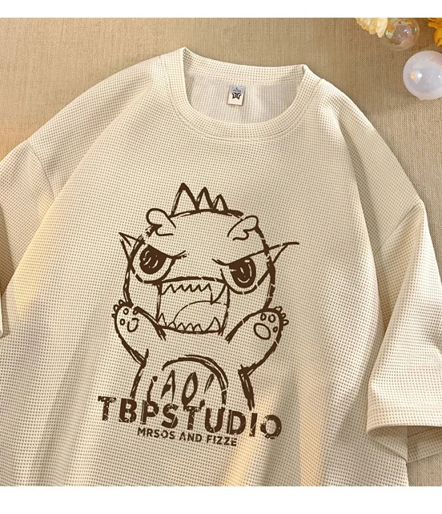 Men's Short Sleeve Dino Waffle Tee Detail