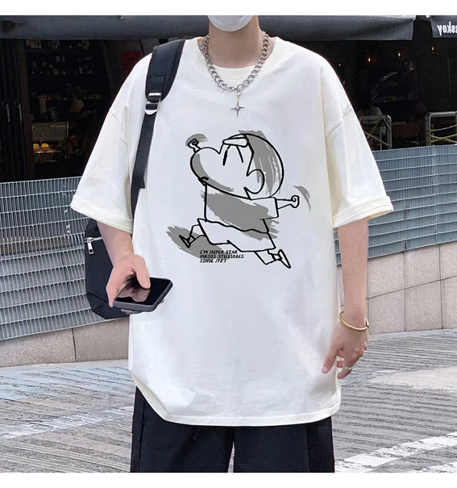 Men's HK Style Oversize Cotton Tee Detail
