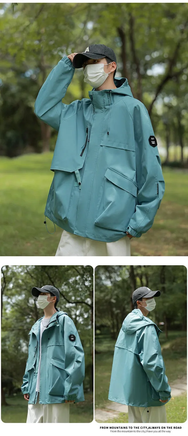 Unisex American Utility Windproof Waterproof Jacket Detail