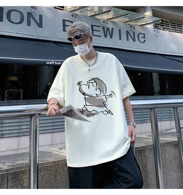 Men's HK Style Oversize Cotton Tee Detail