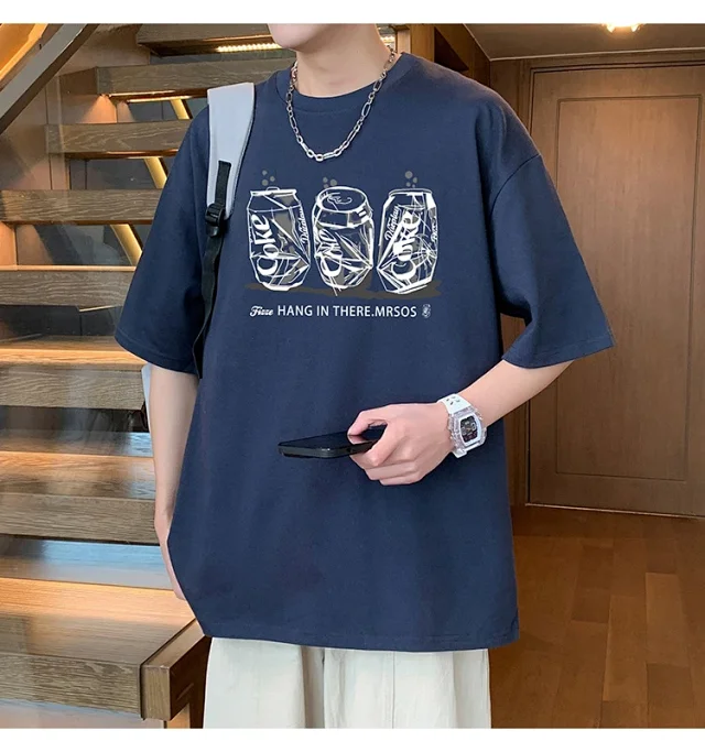 2025 Men's Summer Cotton Oversized Tee Detail