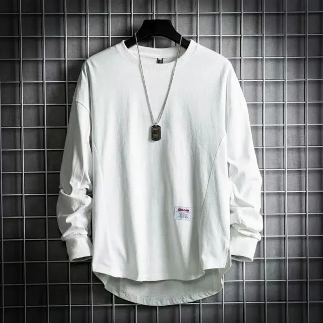 Men's Trendy Oversized Long Sleeve Tee Detail
