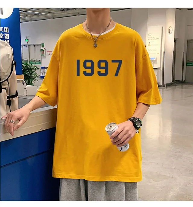 Guochao 1997 Men's HK-Retro Foam-Print Tee Detail