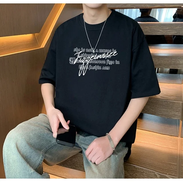 2025 Men's Summer Oversize Tee Detail