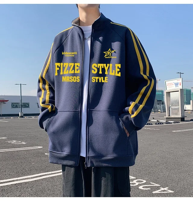 American Heavyweight Zip Hoodie Jacket Detail