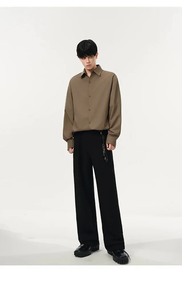 Men's Fall Casual Overshirt Detail