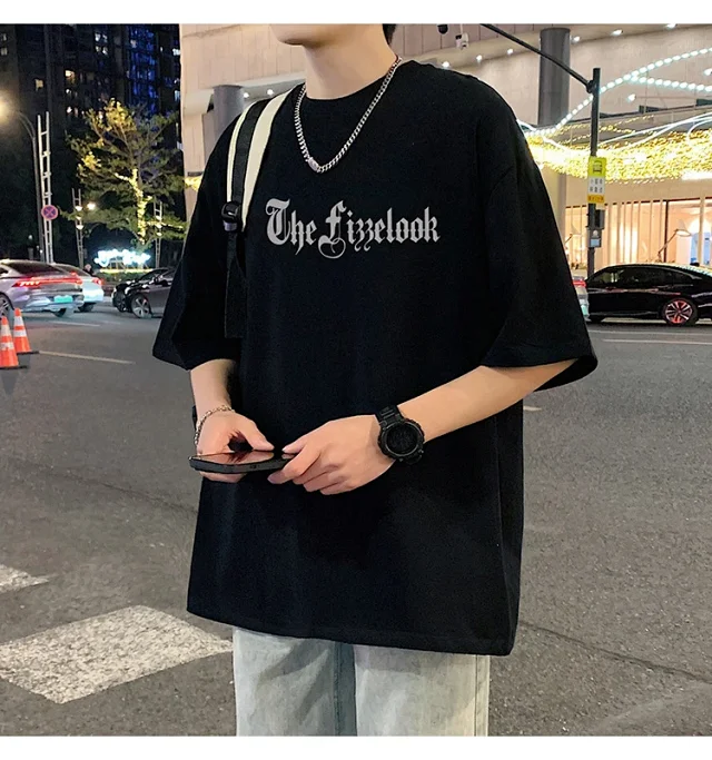 Men's Heavyweight Cotton Thick Short-Sleeve Tee Detail
