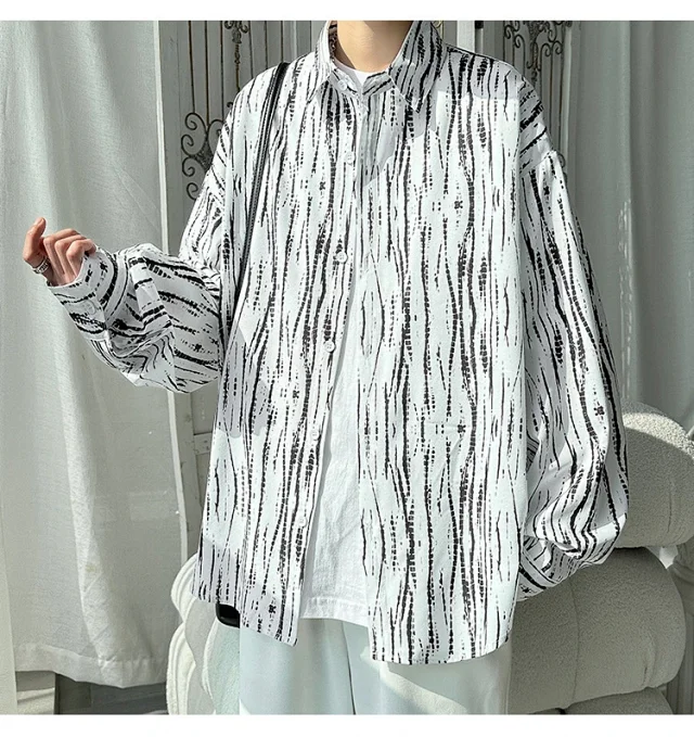 Men's Hip Hop Long Sleeve Shirt Detail