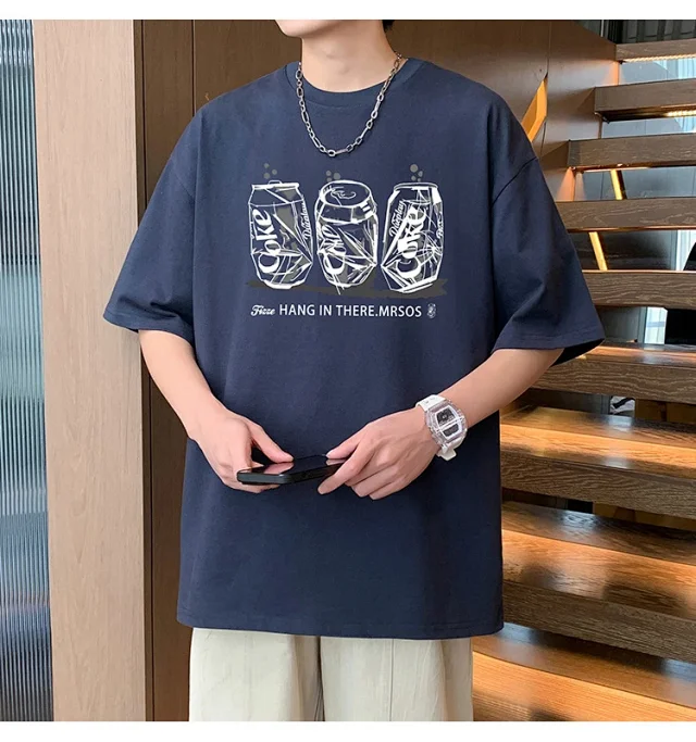 2025 Men's Summer Cotton Oversized Tee Detail