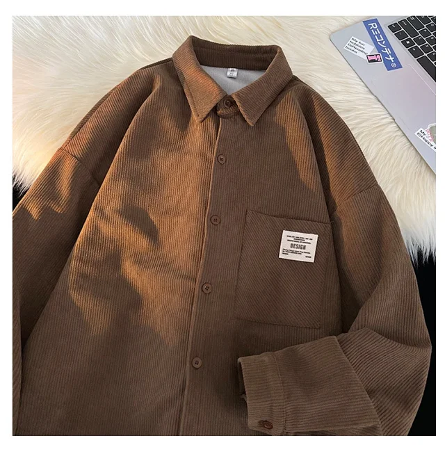 Japanese Vintage Men's Corduroy Shirt Detail