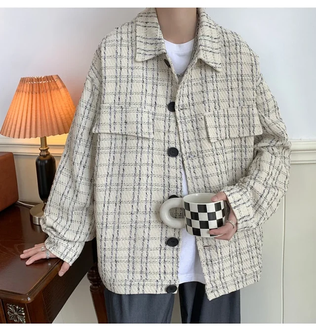 Men's Korean Chanel-style Casual Jacket Detail