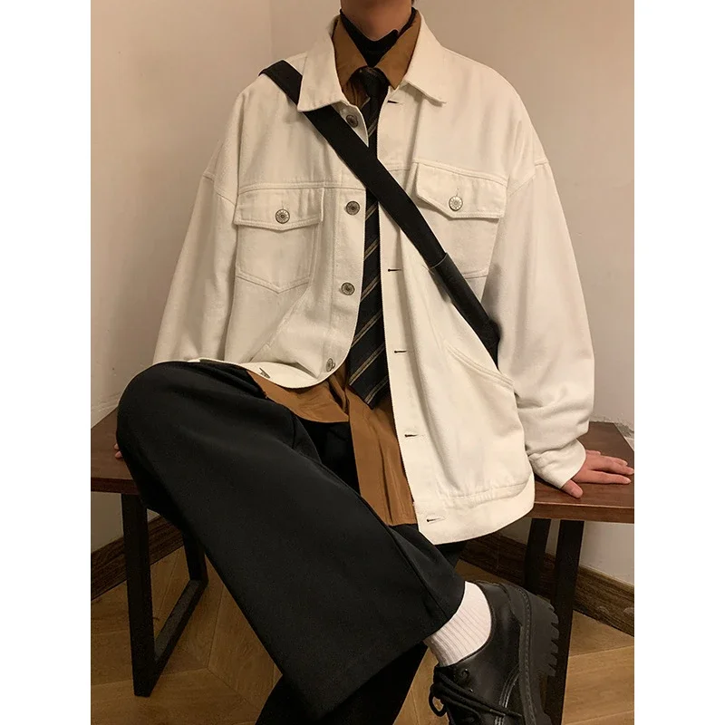 Men's Korean Relaxed Cotton Denim Jacket