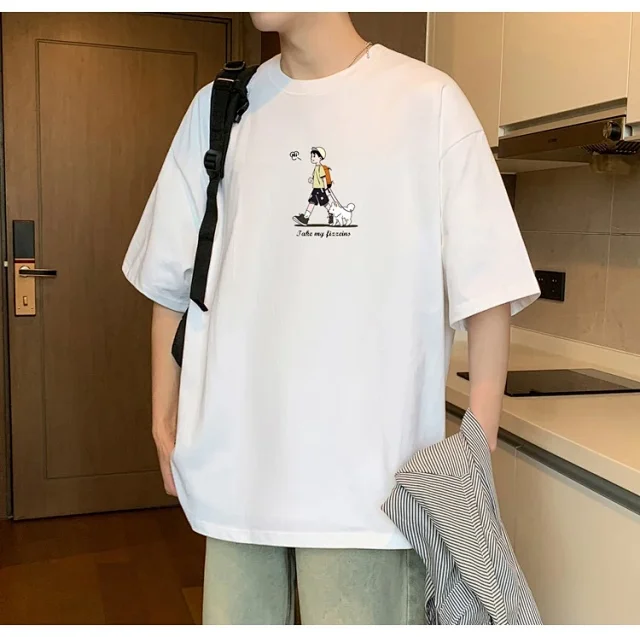 Men's Big Size Cotton Summer T-Shirt Detail