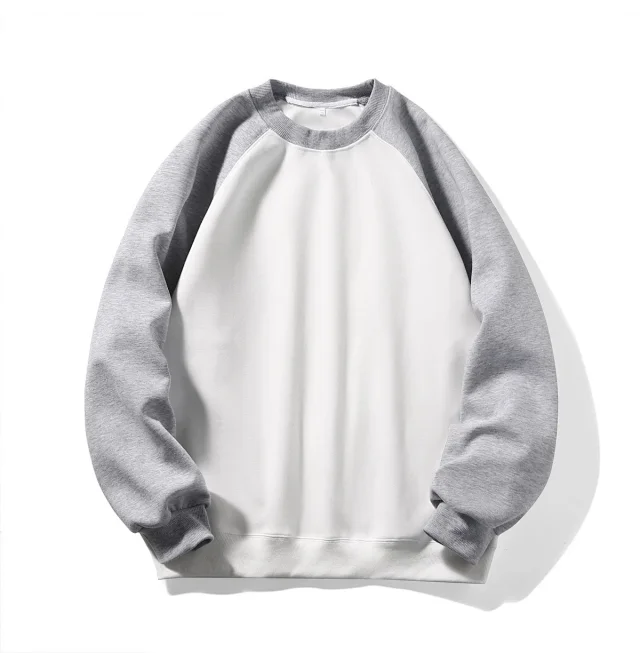 Men's Plus-Size Japanese Minimalist Color-Block Sweatshirt Detail