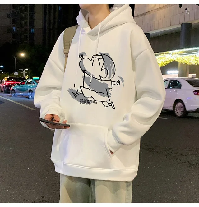 Men's Cotton Hoodie Cartoon Youth Loose Detail