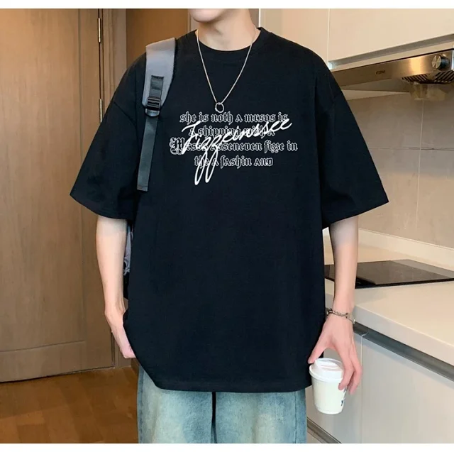 2025 Men's Summer Oversize Tee Detail