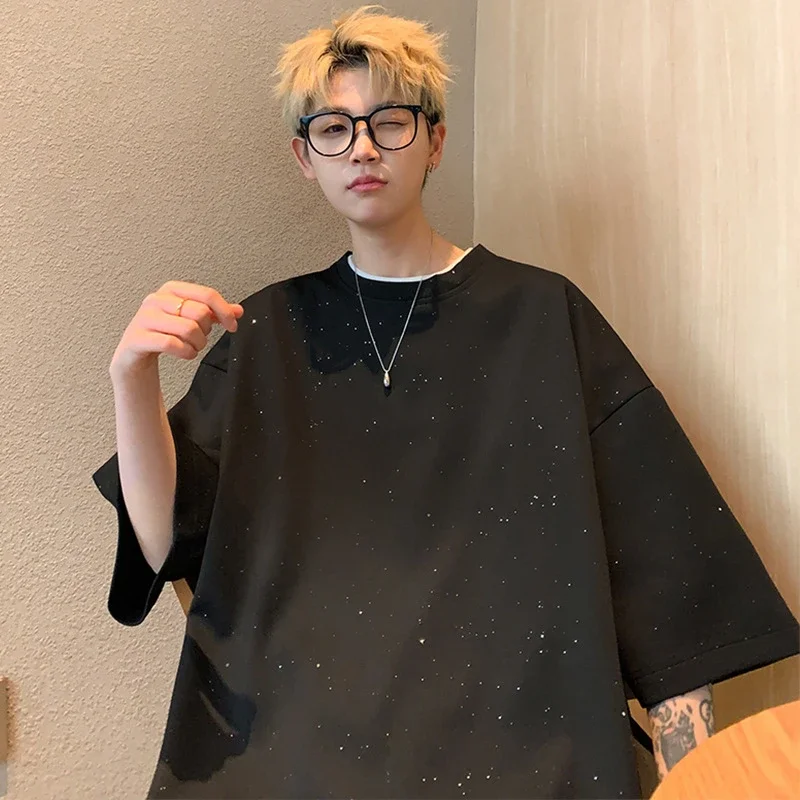 Men's Hiphop Star Oversized 3/4 Tee