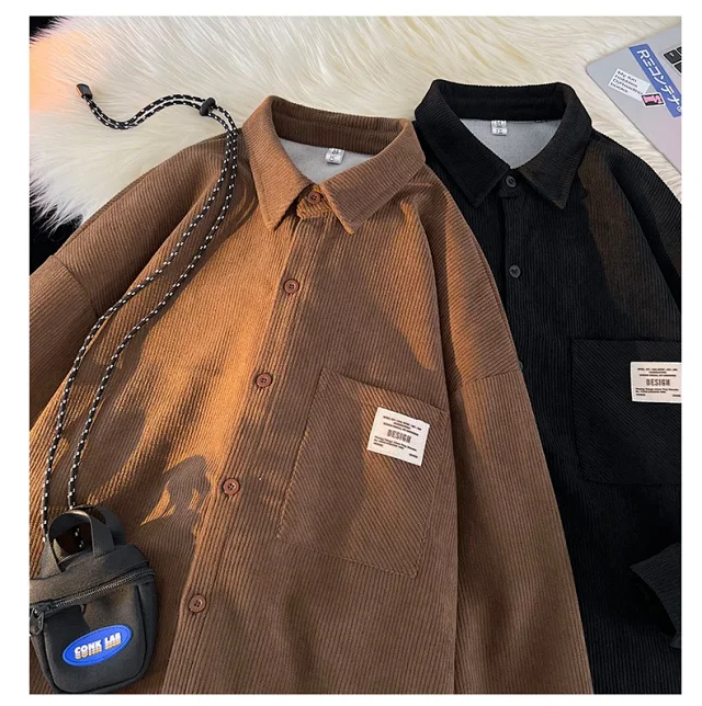 Japanese Vintage Men's Corduroy Shirt Detail