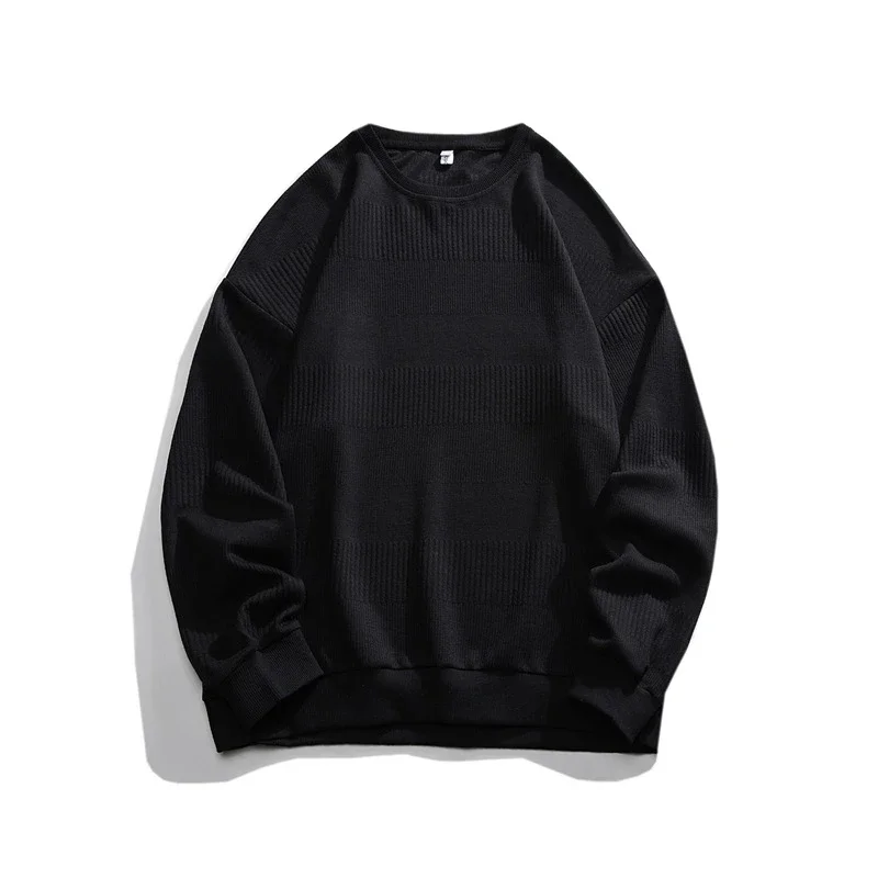 Men's Grey Jacquard Long Sleeve Tee