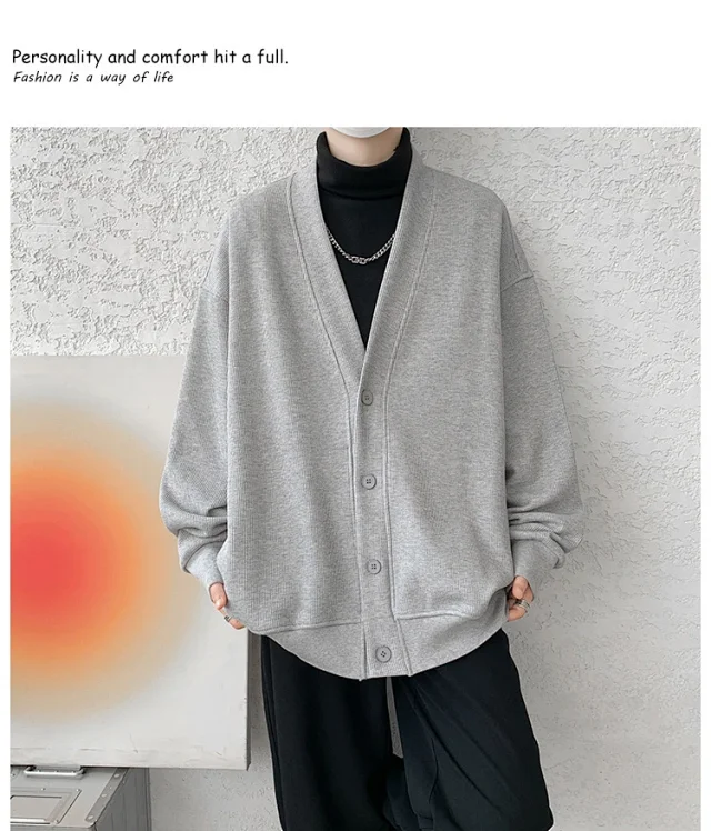 Men's Spring/Fall Cotton Knit Cardigan Detail