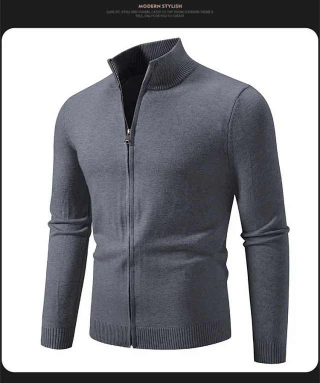 Ruisheng Men's Autumn/Winter Knit Cardigan Detail