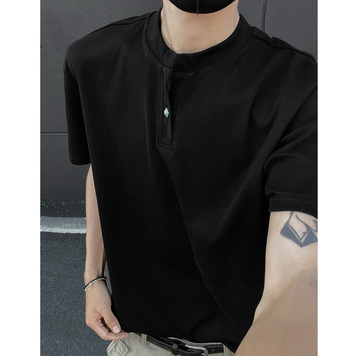Men's Vintage Henley Short-Sleeve T-Shirt