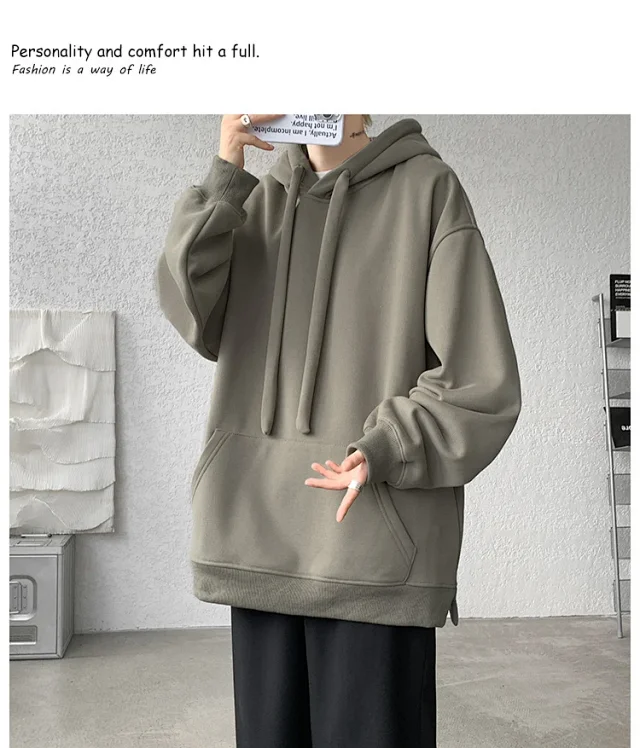 Men's 8XL Fleece Hoodie Heavyweight Detail