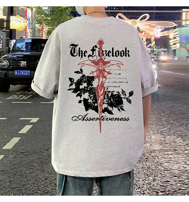 Men's Heavyweight Cotton Thick Short-Sleeve Tee Detail