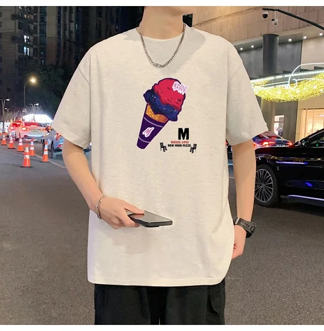 Men's Heavyweight Cotton Round Neck Tee Detail