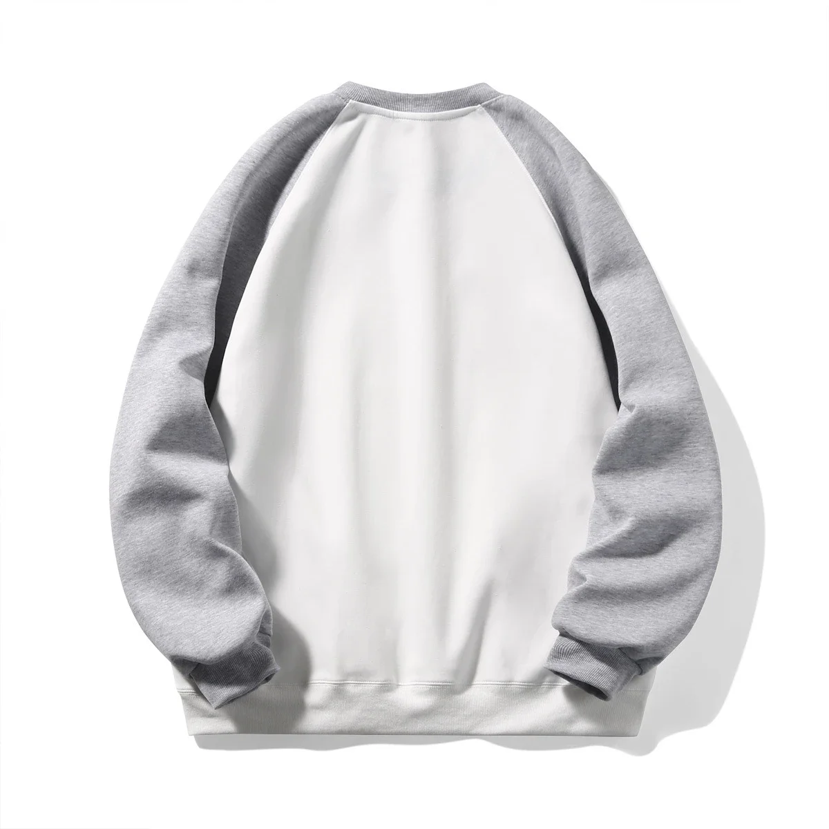 Men's Plus-Size Japanese Minimalist Color-Block Sweatshirt