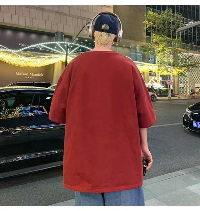 Youth Cotton Oversized Chinese Tee Detail