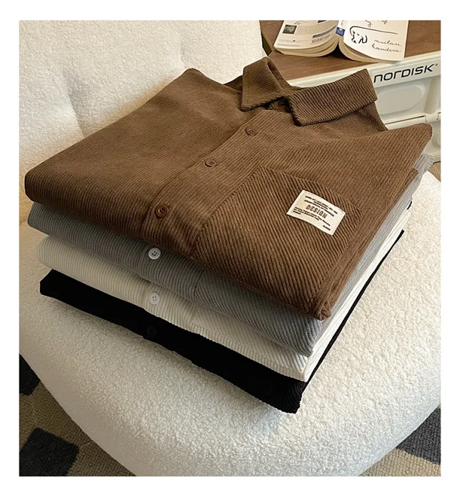 Japanese Vintage Men's Corduroy Shirt Detail